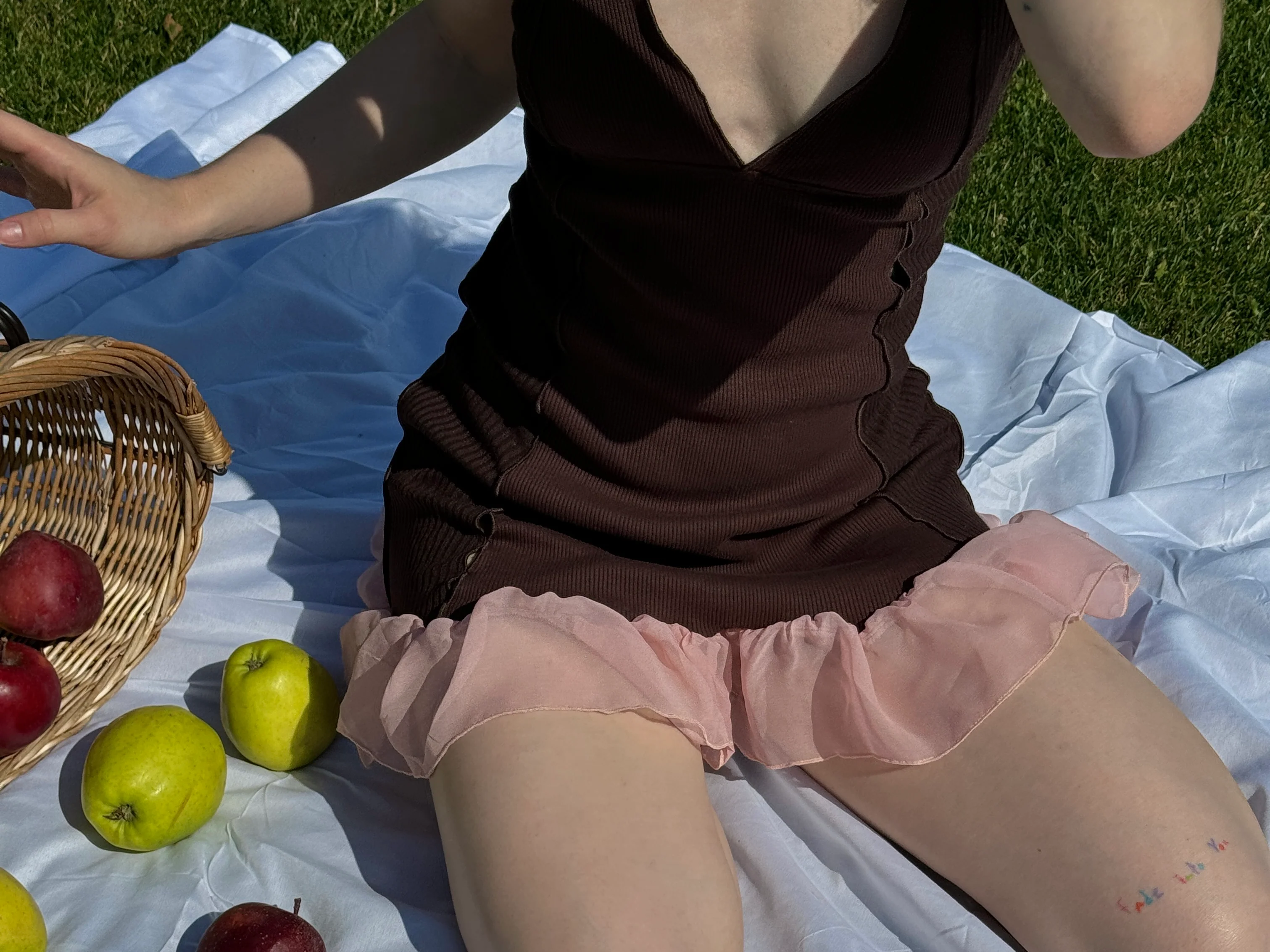 Dress with Skirt in Brown - Image 7