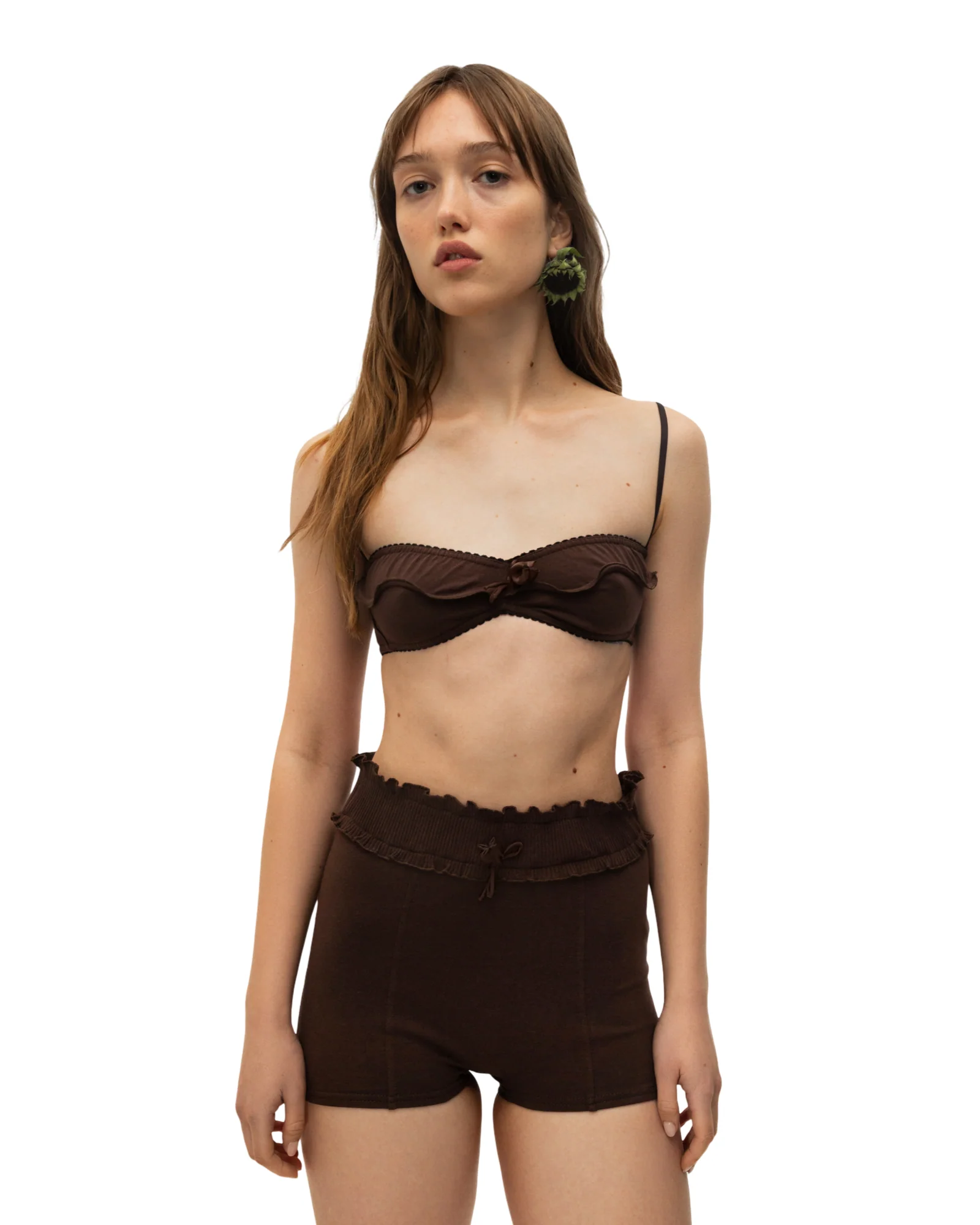 Bralette with Wave in Brown - Image 3