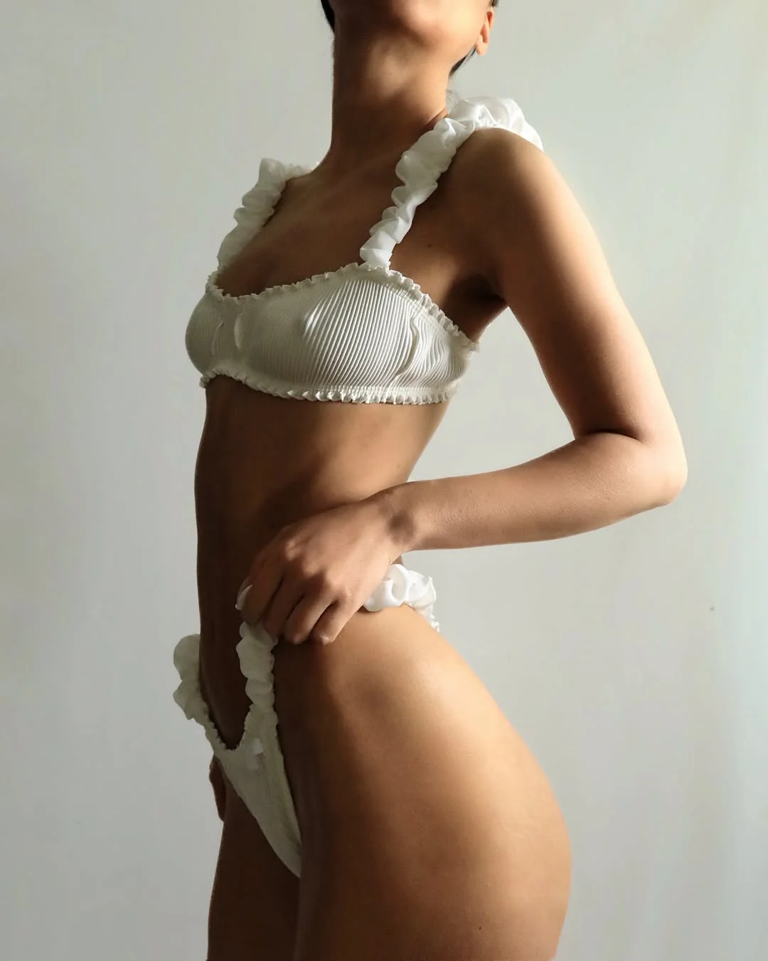 Tanga with Frills in White - Image 9