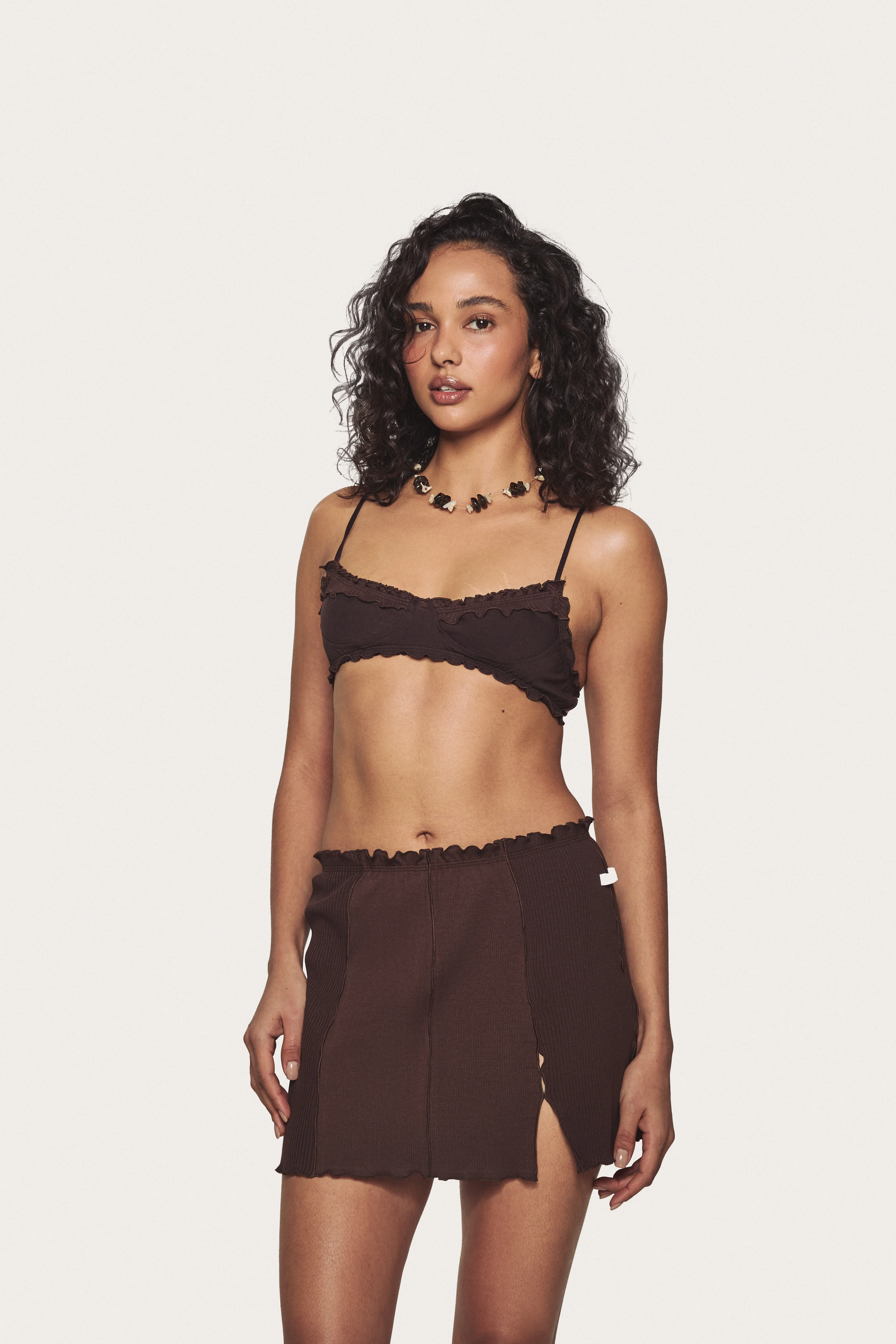 Wavy Bralette in Brown - Image 3