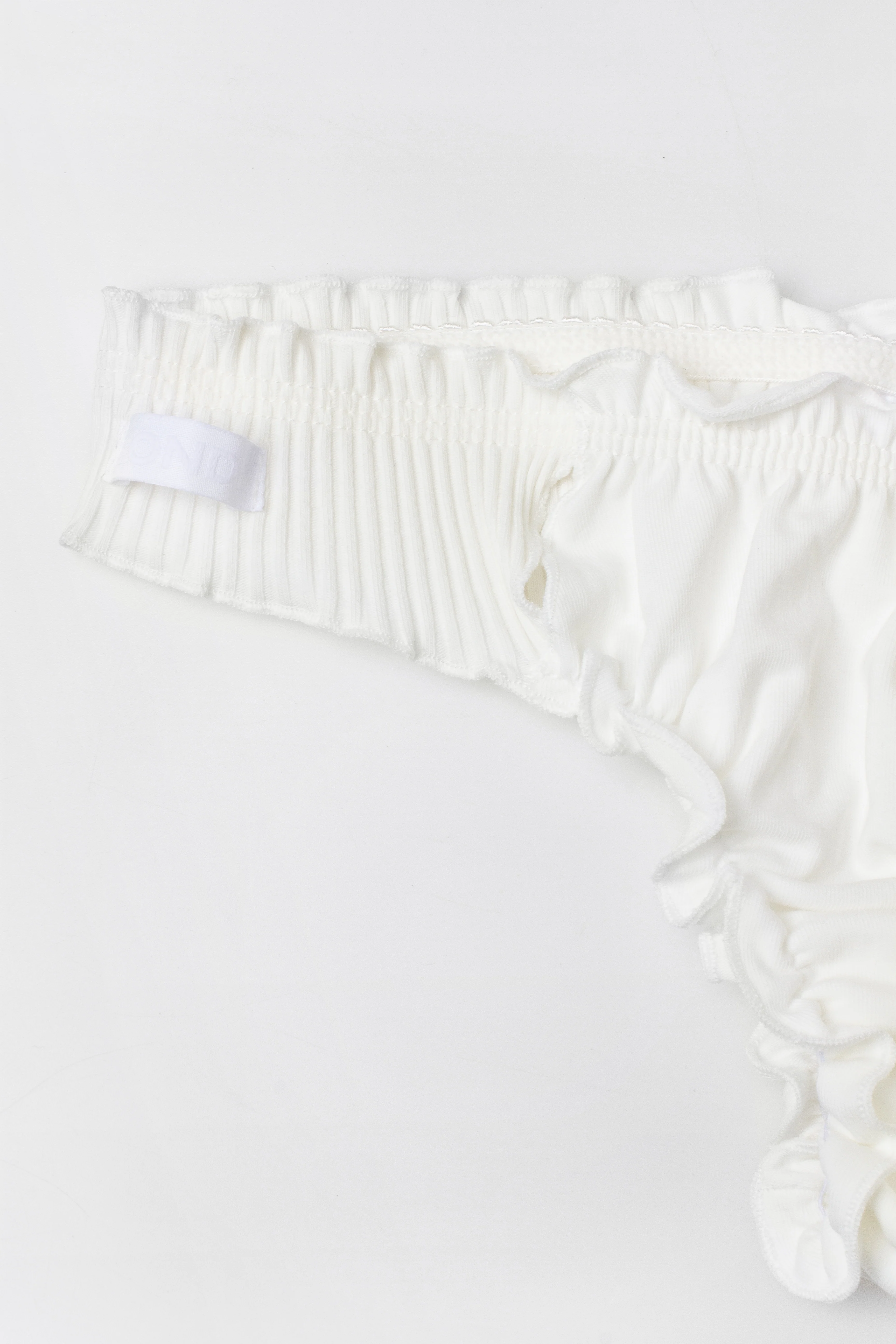 Iconic Wavy Tanga in White - Image 4